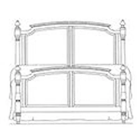 California King-Size Arched Panel Bed